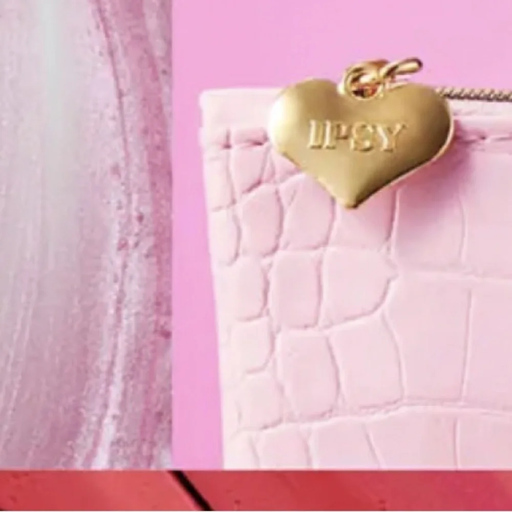 Ipsy ‘Self Love’ Light Pink Embossed Cosmetic Glam Bag